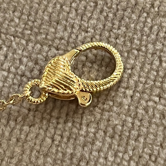 Judith Ripka Gold Clad Sterling Silver CZ Necklace 18” / 20” - Picture 10 of 13